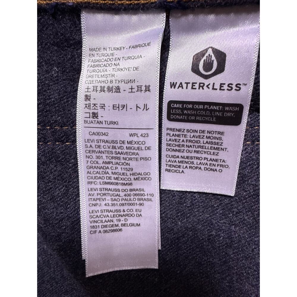 Levi's Denim Chore Coat Cypress Mens Small Dark Indigo Rinse Mid‎ Length Button - Picture 9 of 12